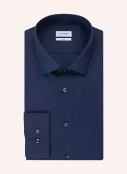 Деловая рубашка приталенного кроя Seidensticker, синий