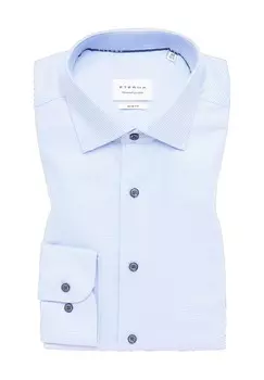 Деловая рубашка, приталенный крой, длинный рукав, воротник Кент, мужская ETERNA, цвет Mittelblau