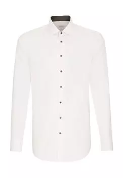 Деловая рубашка, приталенный крой, длинный рукав, воротник Кент, мужская Seidensticker, белый