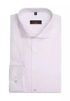Деловая рубашка, приталенный крой, с воротником акулы, мужская ETERNA, белый