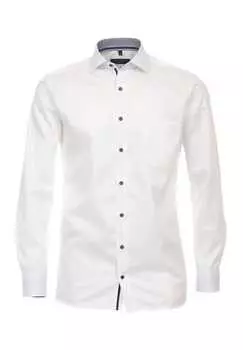 Деловая рубашка простого современного покроя Casamoda, белый