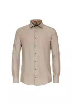 Деловая рубашка простого современного покроя Venti, бежевый
