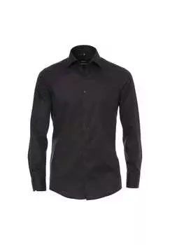 Деловая рубашка простого современного покроя Venti, черный