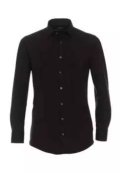 Деловая рубашка простого современного покроя Venti, черный