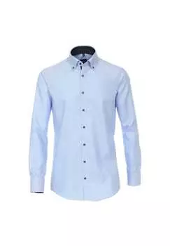 Деловая рубашка простого современного покроя Venti, голубой