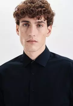 Деловая рубашка Regular Seidensticker, темно-синяя