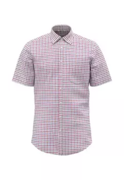 Деловая рубашка seidensticker "Regular", обычный клетчатый воротник на пуговицах с короткими рукавами, красный