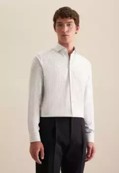 Деловая рубашка seidensticker "Regular", стандартный длинный рукав, воротник Kent, полоски, синий