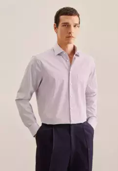 Деловая рубашка seidensticker "Regular", стандартный длинный рукав, воротник Kent, принт, красный