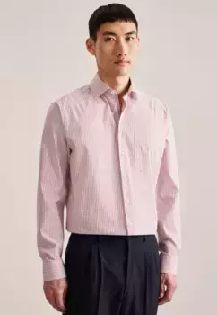 Деловая рубашка seidensticker "Regular", стандартный клетчатый воротник Kent с длинными рукавами, красный