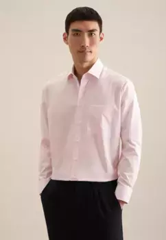 Деловая рубашка seidensticker "Regular", стандартный воротник "Кент" с длинными рукавами, однотонная, розовый