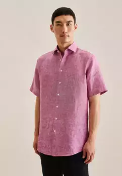 Деловая рубашка seidensticker "Regular", стандартный воротник "Кент" с короткими рукавами, однотонная, розовый