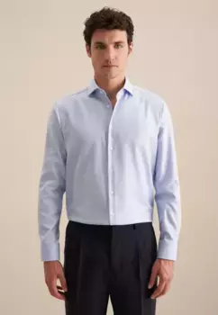 Деловая рубашка seidensticker "Regular", стандартный воротник с длинными рукавами и воротником Kent, голубой