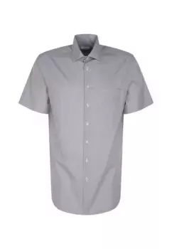 Деловая рубашка seidensticker "Regular", стандартный воротник с короткими рукавами и принтом Kent, синий