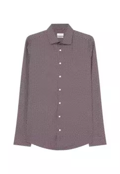 Деловая рубашка seidensticker "Shaped", фасонный воротник с длинными рукавами и принтом Kent, красный