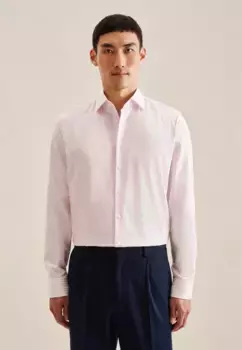 Деловая рубашка seidensticker "Shaped", фигурный воротник с длинными рукавами и полосками Kent, розовый
