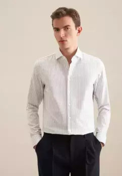 Деловая рубашка seidensticker "Shaped", фигурный воротник с длинными рукавами и полосками Kent, синий