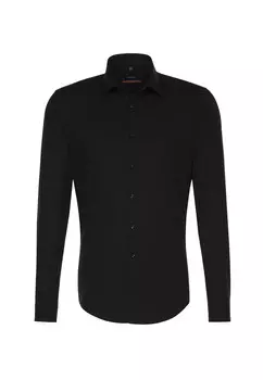 Деловая рубашка SEIDENSTICKER Slim fit Business Shirt, черный