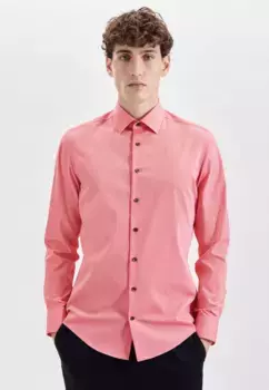 Деловая рубашка seidensticker "Slim", узкие удлиненные рукава, простой воротник "Кент", красный