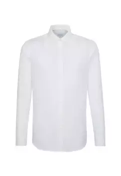 Деловая рубашка seidensticker "Slim", узкие удлиненные рукава, простой воротник "Кент", белый