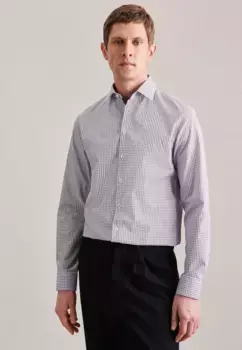 Деловая рубашка seidensticker "X-Slim", X-Slim с длинными рукавами и клетчатым воротником Kent, красный