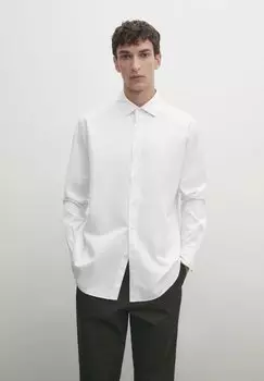 Деловая рубашка SLIM FIT TWO-PLY TEXTURED Massimo Dutti, белый