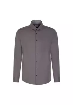 Деловая рубашка слим Seidensticker, антарцитовый
