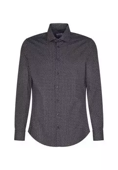 Деловая рубашка слим Seidensticker, черный