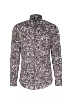 Деловая рубашка слим Seidensticker, серый