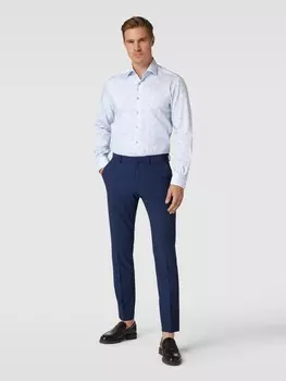 Деловая рубашка современного кроя с узором пейсли Eterna, синий