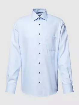 Деловая рубашка современного кроя с воротником «Кент» Eterna, синий