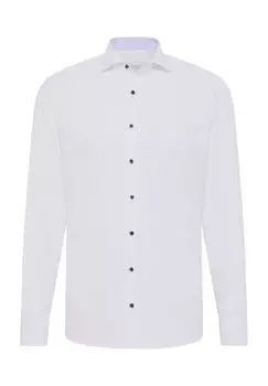 Деловая рубашка, современный крой, акула, длинный рукав, мужская ETERNA, белый