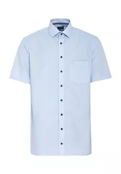 Деловая рубашка, современный крой, длинные рукава, воротник Кент, мужская OLYMP, цвет Rauchblau