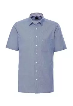 Деловая рубашка, современный крой, короткие рукава, мужская OLYMP, цвет 19 Royal