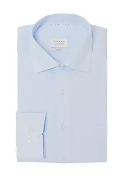 Деловая рубашка, современный крой, нагрудный карман, мужская ETERNA, цвет Hellblau