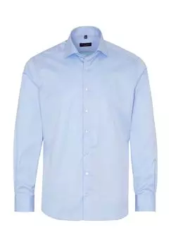 Деловая рубашка, современный крой, рукав 1/1, воротник Кент, мужская ETERNA, светло-синий