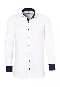 Деловая рубашка, современный крой, воротник Кент, мужская ETERNA, белый