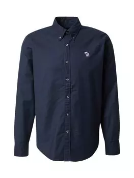 Деловая рубашка стандартного кроя Abercrombie & Fitch, темно-синий