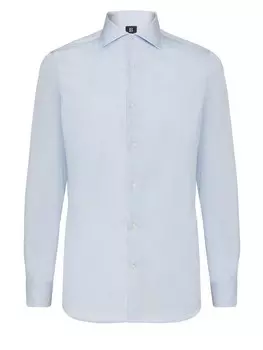 Деловая рубашка стандартного кроя Boggi Milano, пастельно-синий/голубой