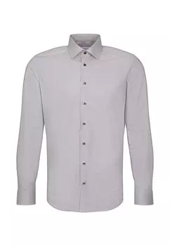 Деловая рубашка стандартного кроя Seidensticker, серый/базальтовый серый
