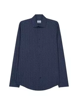 Деловая рубашка стандартного кроя Seidensticker, темно-синий