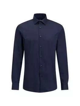 Деловая рубашка стандартного кроя We Fashion, темно-синий