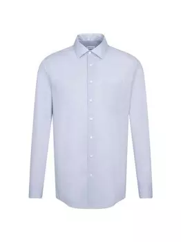 Деловая рубашка стандартного размера с длинным рукавом Seidensticker, синий