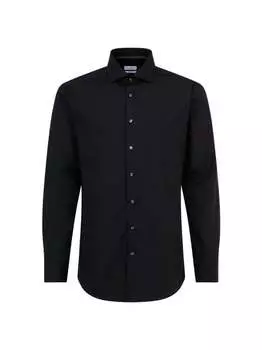 Деловая рубашка стандартного размера с длинным рукавом Seidensticker, черный