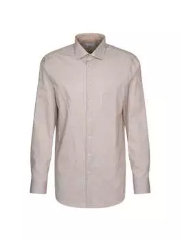 Деловая рубашка стандартного размера с длинным рукавом Seidensticker, коричневый