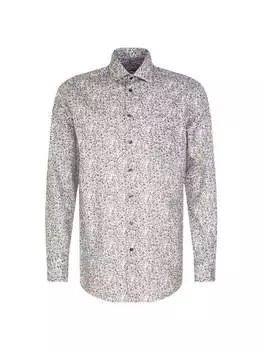 Деловая рубашка стандартного размера с длинным рукавом Seidensticker, серый