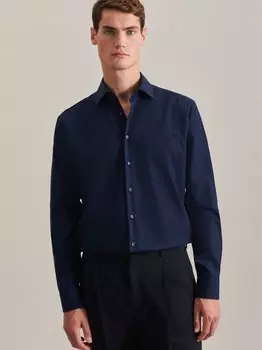 Деловая рубашка стандартного размера с длинным рукавом Seidensticker, синий