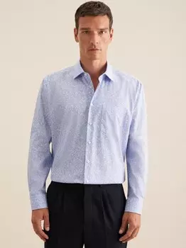 Деловая рубашка стандартного размера с длинным рукавом Seidensticker, голубой