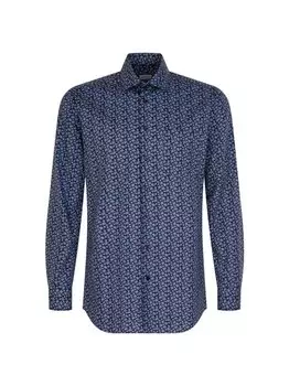 Деловая рубашка стандартного размера с удлиненными рукавами Seidensticker, синий