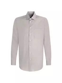 Деловая рубашка стандартного размера с удлиненными рукавами Seidensticker, серый